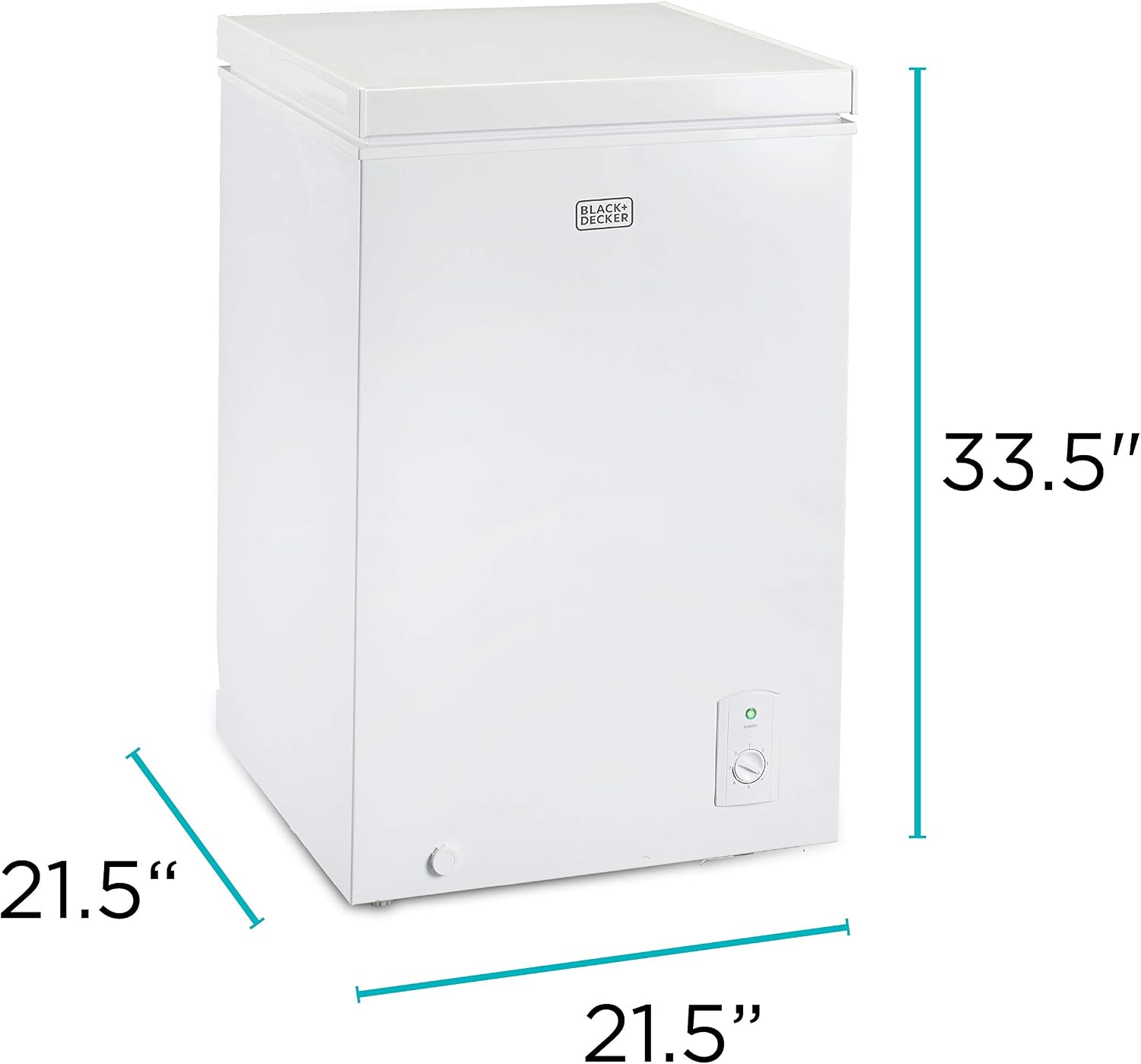 BLACK+DECKER 3.5 Cu. Ft. Chest Freezer, Holds up to 122 Lbs. of Frozen Food with Organizer Basket, BCFK356