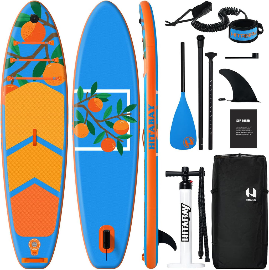 Inflatable Stand Up Paddle Board 10'6' All-Around SUP Kit - Lightweight (16 lbs), Stable & Durable, Camera Mount & Complete Accessories - SUP Board for Beginners & All Skill Levels