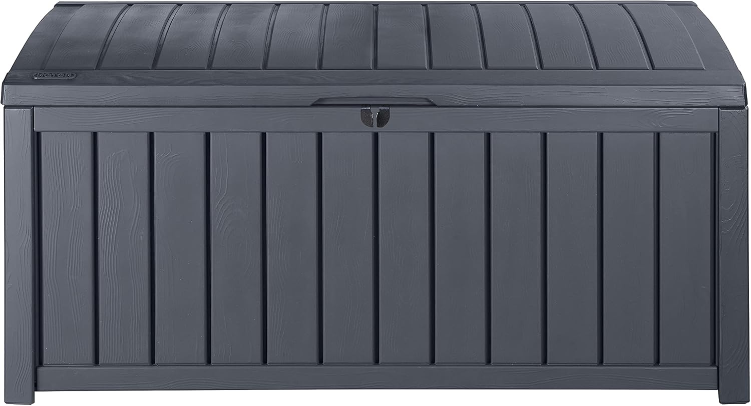 Tepro Keter Glennwood 17193522 Cushion Box 390 L Wood Look Plastic Anthracite