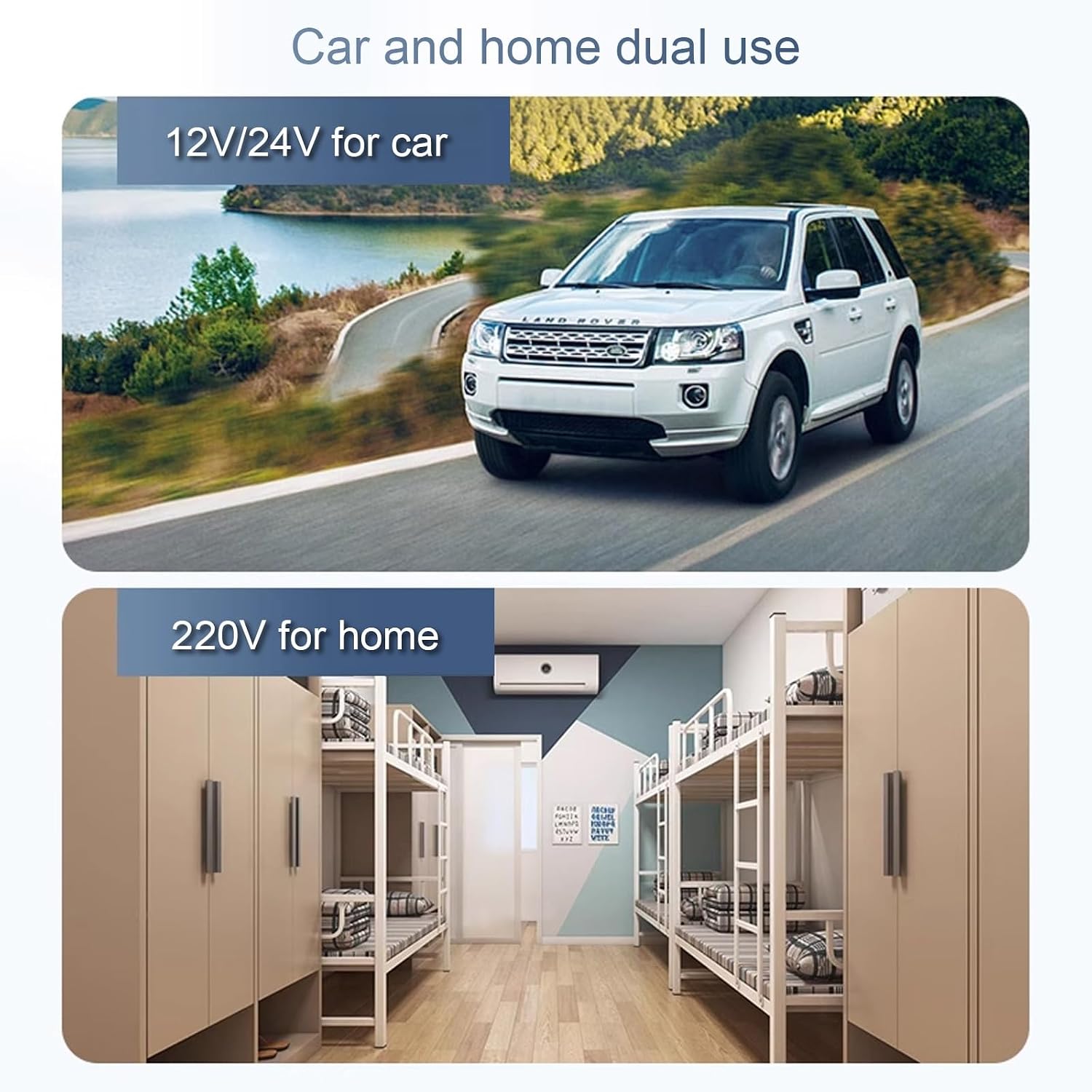12V Car Refrigerator, Small Car Fridge with Compressor, Electric Portable Freezer for Truck, Boat, Camping, Travel, Home