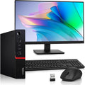 Lenovo ThinkCentre M715q Tiny Mini Desktop PC | AMD PRO A12-9800E | 16GB DDR4 RAM | 256GB SSD | New 24' LCD | Wi-Fi | Windows 11 Pro | Wireless Keyboard & Mouse | Compact Business Desktop (Renewed)