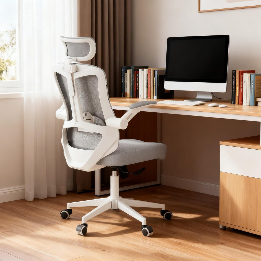 balmstar Ergonomic Office Chair Desk Chair - Mesh Computer Chair with 360° Swivel Wheels, Adjustable 90-130° Recline & Lumbar Support for Home Office, Supports up to 350lbs