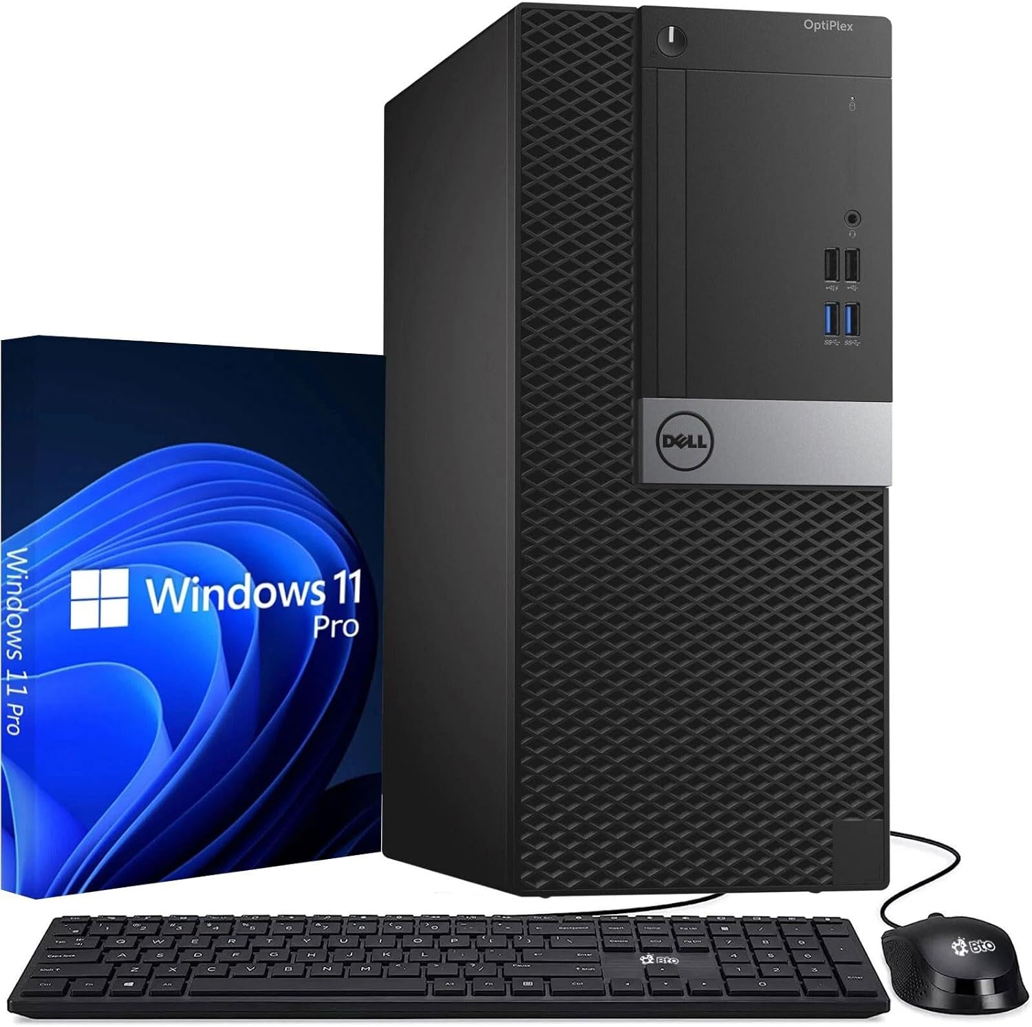 Dell Tower Desktop PC – Intel Core i7-7700 7th Gen Processor – 8GB DDR4 RAM – 256GB SSD – Keyboard & Mouse – Built-in Wi-Fi – Office, Home, Business Desktop Computer Windows 11 Pro (Renewed)