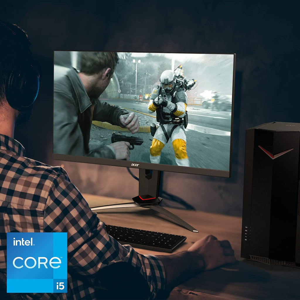 Acer Nitro 50 N50-620-UA91 Gaming Desktop | 11th Gen Intel Core i5-11400F 6-Core Processor | NVIDIA GeForce GTX 1650 | 8GB DDR4 | 512GB NVMe M.2 SSD | Intel Wi-Fi 6 AX201 |