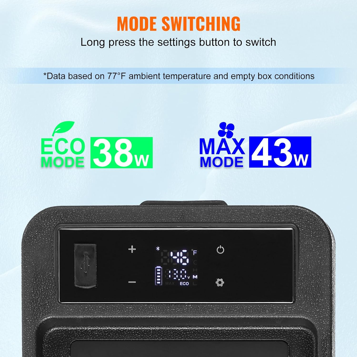 VEVOR Car Refrigerator, 12 Volt Car Armrest Refrigerator Fridge, 8 L Single Zone Portable Freezer, -4℉-68℉ Adjustable Range, 12/24V DC and 100-240V AC Compressor Cooler for Outdoor, Camping