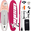 Inflatable Stand Up Paddle Board Non-Slip Deck, 11'×33'×6' Complete SUP Accessories for All Skill Levels, Wide Seat & Safety Leash, 3 Fins, Adjustable Paddle, Pump & Carrying Backpack