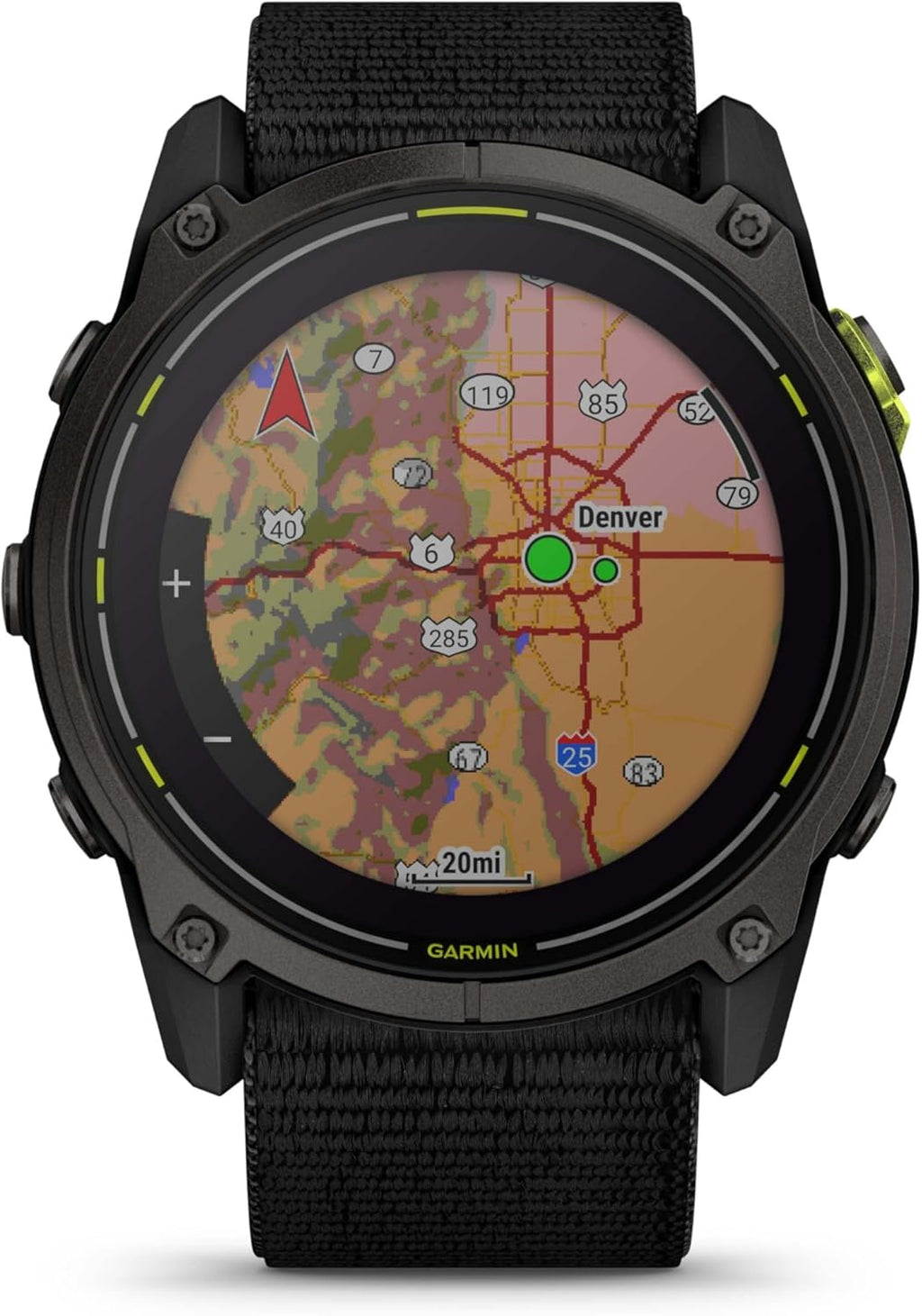 Garmin Enduro 3, Solar, Sapphire Multisport GPS Smartwatch Carbon Gray DLC Titanium with Black Ultrafit Nylon Strap, Fitness Smart Watch Bundle Approach Z30 Golf Laser Range Finder + More