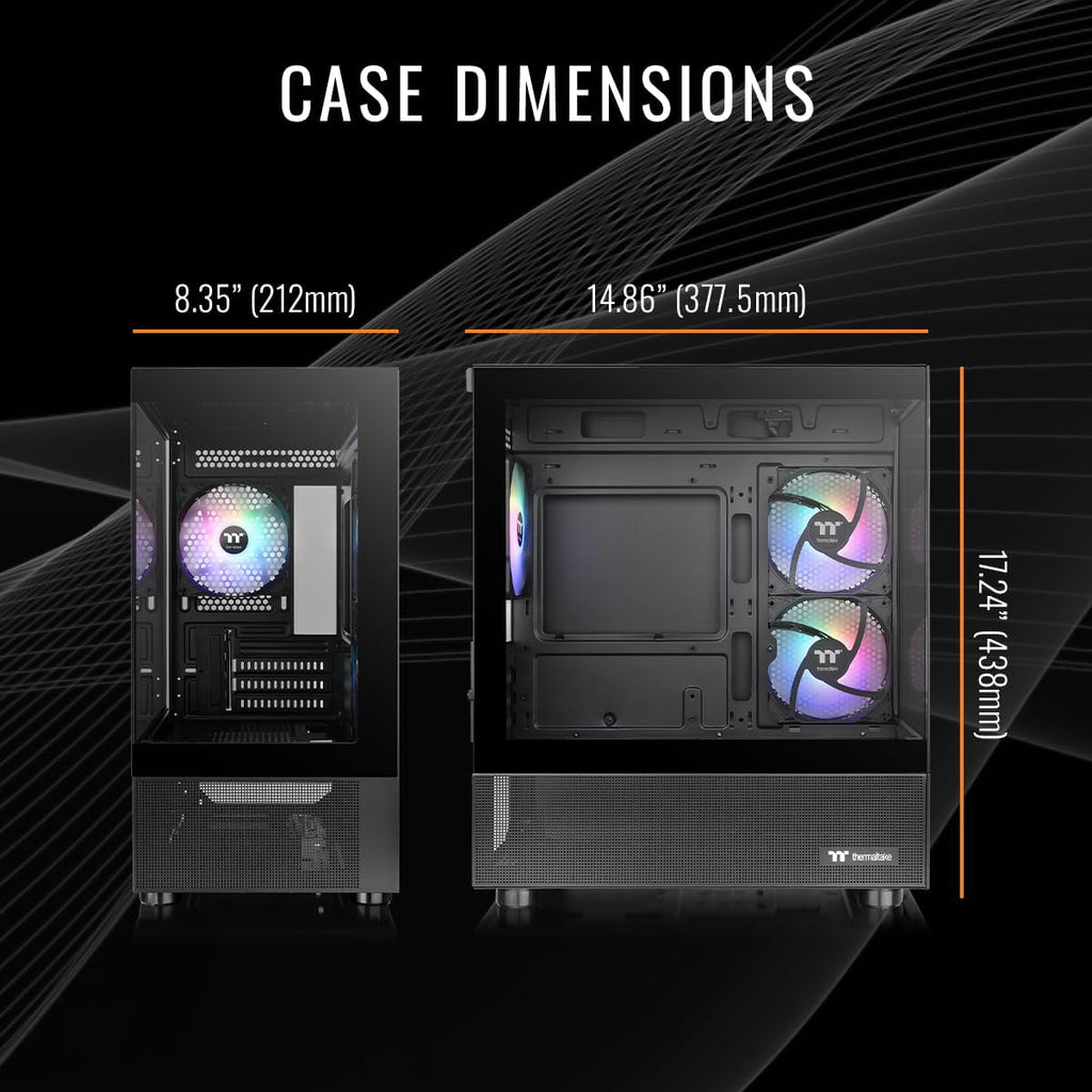 Thermaltake LCGS View 7696X-170 Gaming Desktop (AMD Ryzen™5 7600X, ToughRam 32GB DDR5 6000MT/s RGB Memory, AMD Radeon™ RX 9060 XT 16GB, 1TB NVMe M.2, WiFi, Windows 11) V17B-B650-96X-LCS