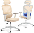 Office Chair Ergonomic Desk Chair - Home Mesh Office Desk Chair with Adjustable Lumbar Support, High-Back Computer Gaming Chair with Headrest 3D Armrests, Rolling Swivel Task Chairs for Home, Office