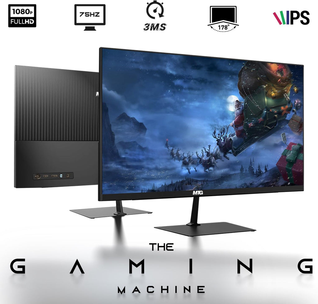 HP G3 Gaming Desktop PC, Intel Core i7 6th Gen, GT 1030 Graphics, 16GB RAM, 240GB SSD | 2TB HDD, 24 Inch Monitor, RGB Keyboard Mouse, RGB Headphone, Webcam, Windows 11 Pro (Renewed)
