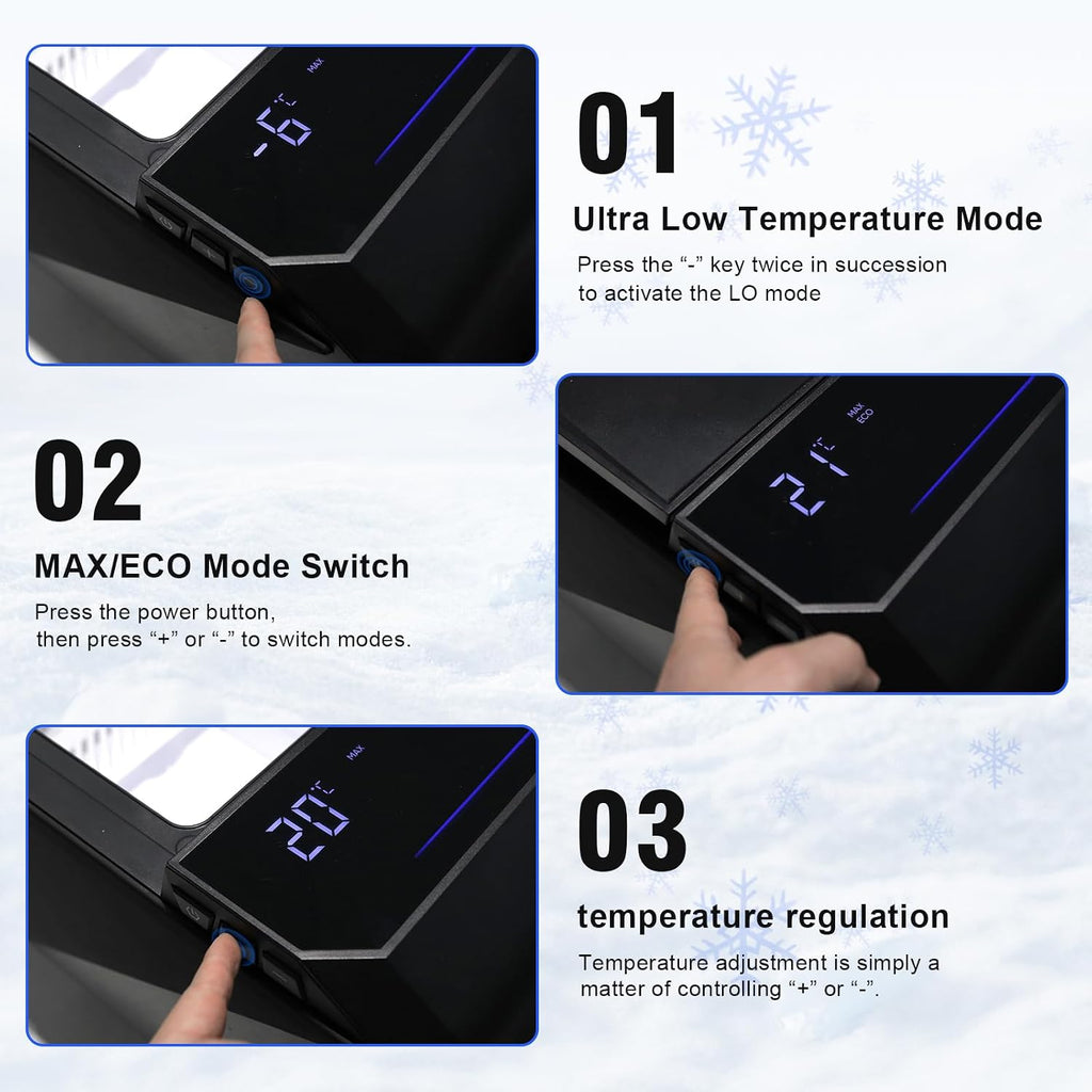 Tesla Cybertruck 18L Center Console Refrigerator Compressor Cooling -6℃~20℃ Adjustable, Cybertruck fridge Outdoor, Camping, Travel Cooler for Tesla Accessories