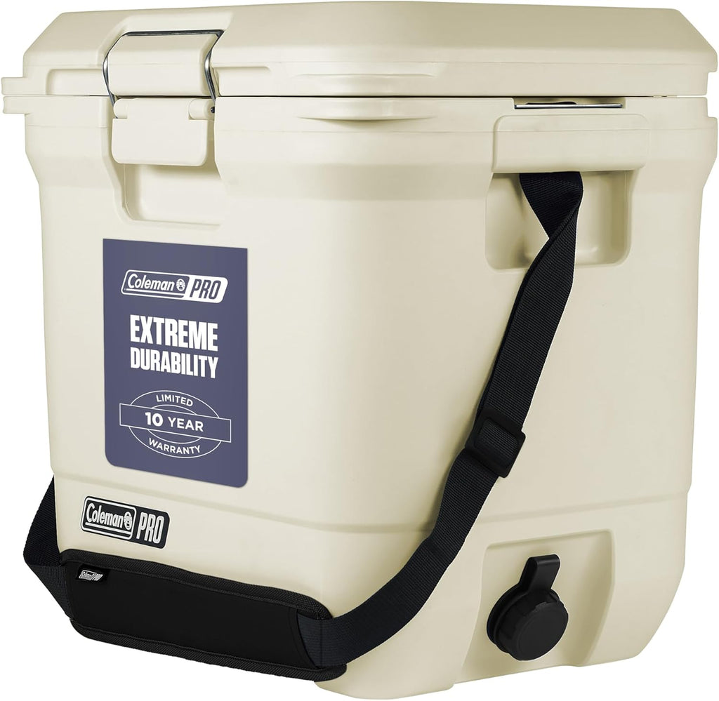 Coleman Pro Heavy-Duty 25qt Ultra-Light Premium Hard Cooler, Extra-Thick Insulation Keeps Ice up to 3 Days, 36-Can Capacity