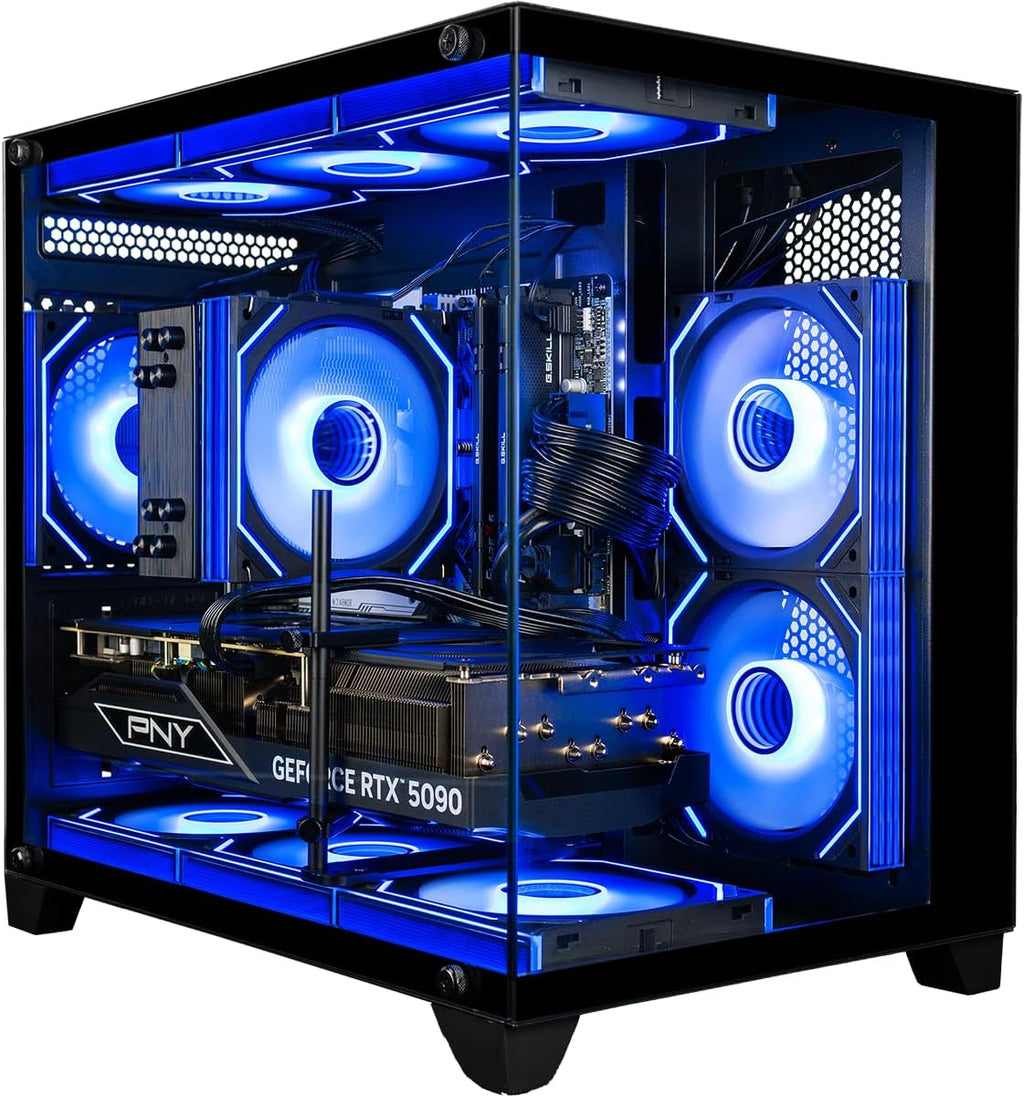Panorama Radeon RX 9070 XT Gaming PC Desktop - AMD Ryzen 7 9800X3D Processor, 32GB DDR5 RAM, 2TB NVMe Gen4 M.2 SSD, WiFi 6E, HDMI, Windows 11 Pro - Best 2025 RGB Prebuilt Tower Computer for Gamers