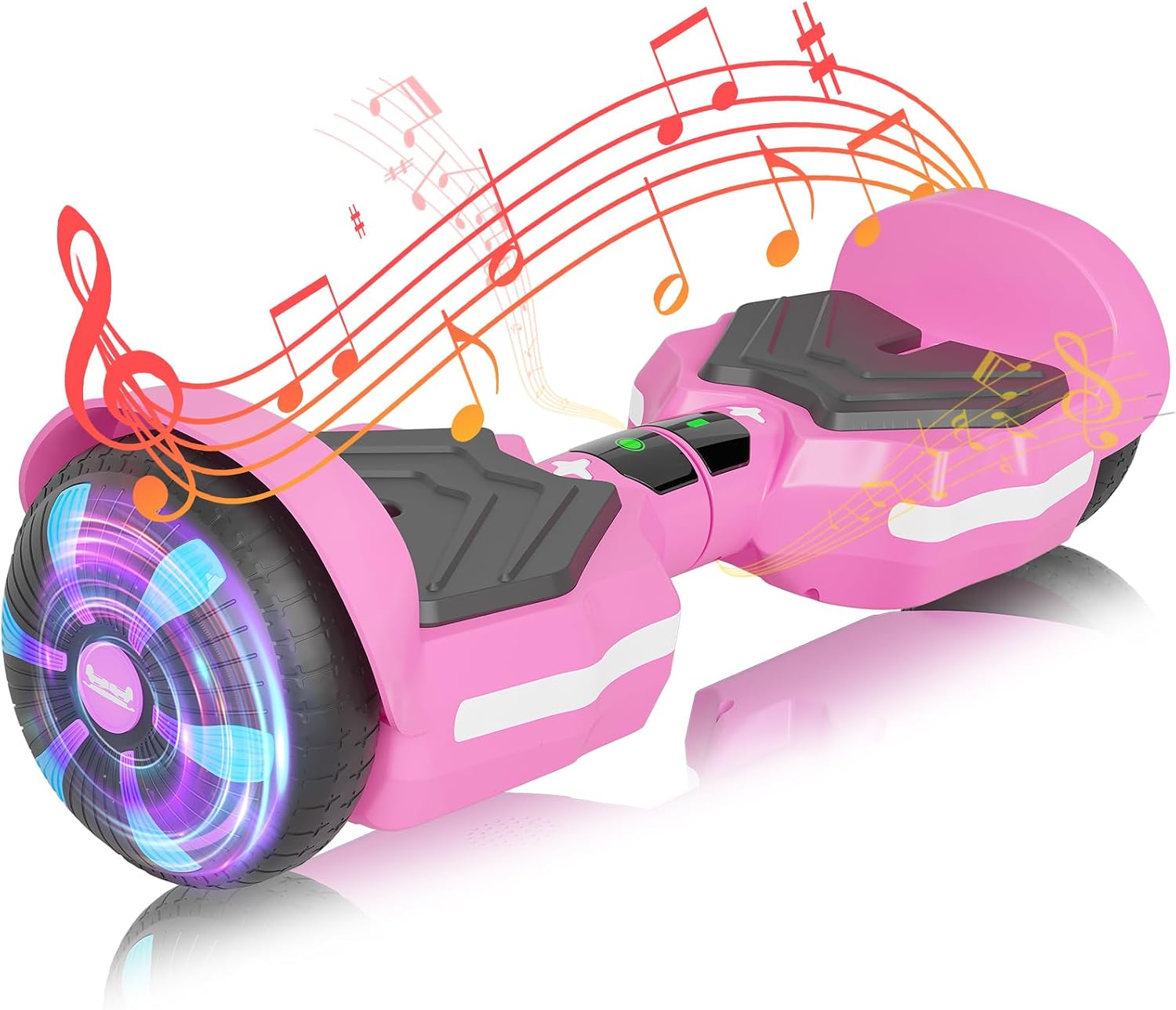 SIMATE Scooter, Bluetooth Speakers and LED Light-Up Wheels, APP Control, Dual 250W Motors, 8.5 mph Max Speed & 8.5 Miles Max Range, Gifts for Kids Adults Girls Boys