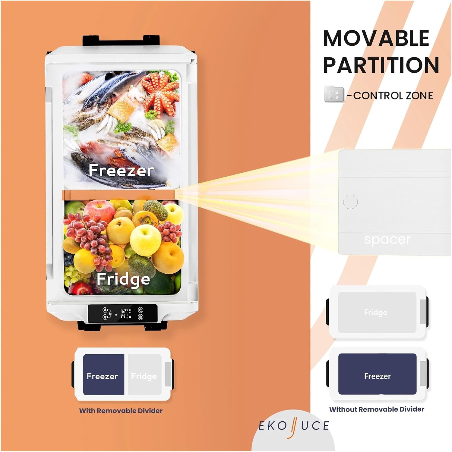 12V 35/45/55L Portable Car Refrigerator Compressor Mini Fridge Freezer Cooler Ice Box Keep Cool For Camping Fishing(CFA 55L)