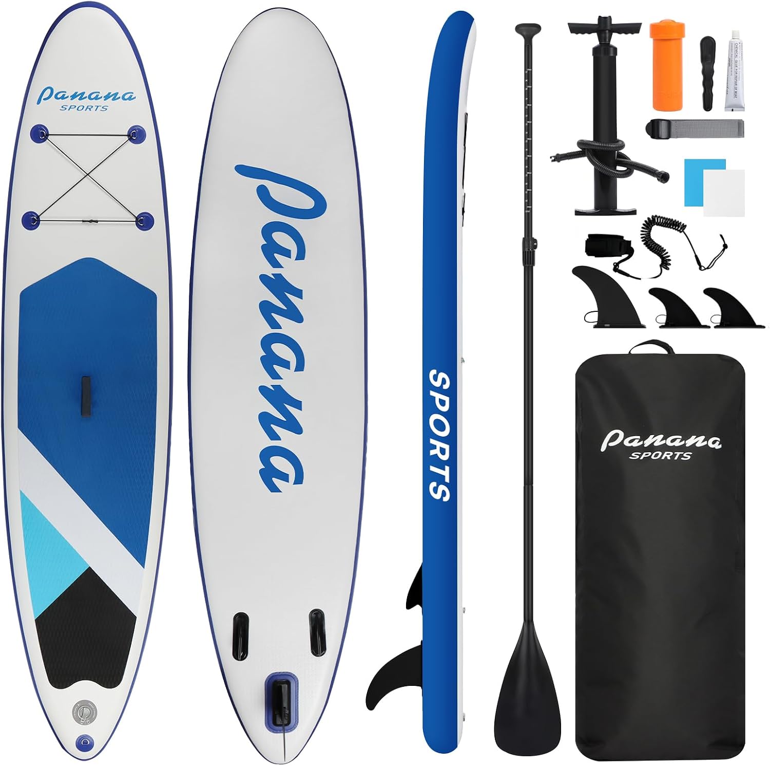 Panana Inflatable Stand Up Paddle Board, 10' SUP Paddleboard Kayak, Blow Up Paddle Boards for Adults Youth with Accessories Kit Anti-Slip EVA Deck