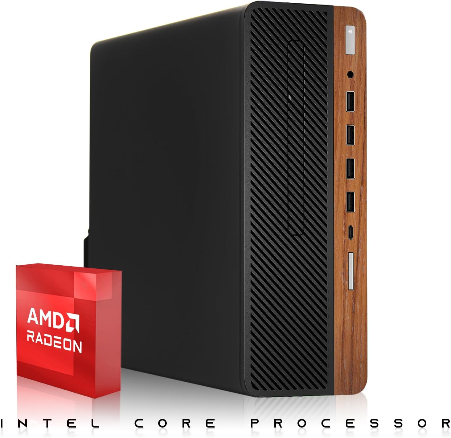 TechMagnet HP G4,AMD Pro A10-9700 R7 Dark Single Premium Gaming Desktop Computer PC,GT 1030 2GB GDDR5,16GB RAM,512GB SSD,AI-Enabled RGB KBM,RGB Soundbar,Windows 11(Renewed)
