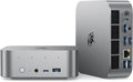 Beelink SER9 Pro+ AI Mini PC, AMD Ryzen 7 H255 (Up to 4.9GHz), 32GB LPDDR5X 7500MT/s 1TB NVMe SSD, Radeon 780M, Built-in Mic/Speaker, USB4, WiFi 6, 2.5G LAN, 4K@240Hz Triple Display, Desktop Computer