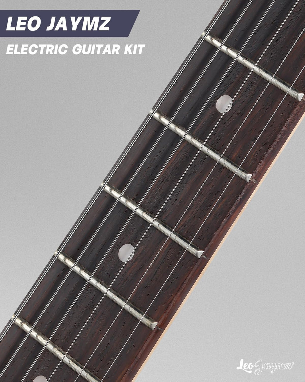 Leo Jaymz 39' Full Size ST Style Electric Guitar Starter Kit with SSH Pickup, 5W Portable Amp, Tuner, Gig Bag, Strap & Accessories(Black Flame 5W)