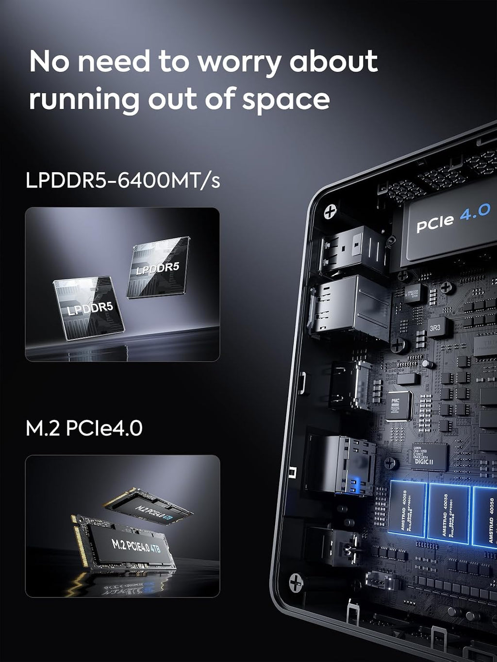 MINISFORUM Mini PC UM690L Slim AMD Ryzen 9 6900HX Micro Computer 32GB RAM 1 TB SSD, Radeon 680M Graphics HDMI|DP|USB4 Triple Video Output, 2.5G LAN | WiFi6E | BT5.3 Desktop Computer