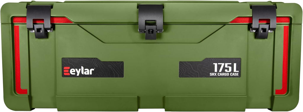 SRX-175 Overlanding Cargo Case – 175L Waterproof Storage Box for Camping, Off-Road & Truck Bed Gear – Heavy-Duty Lockable Storage with Gas Strut Lid, Stackable Design & Interior Organizer Tray (Green)