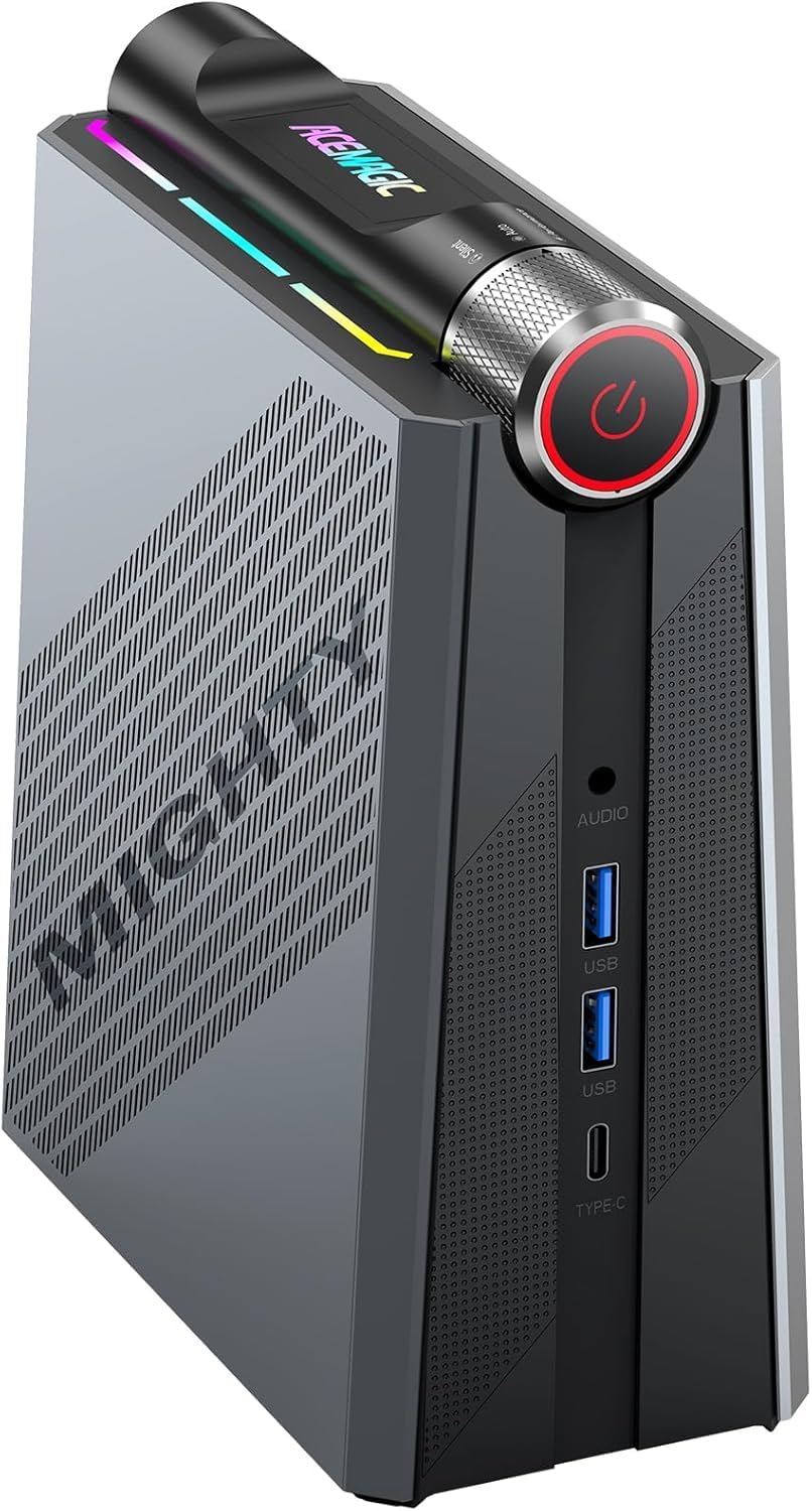 ACEMAGIC Mini Gaming PC Gaming Computer 12th i9-12900H (up to 5.0GHz, 14C/20T) 32GB RGB DDR4 512GB M.2 NVMe PCIe 4.0 SSD, Mini PC [3 Adjustable Mode/RGB Lights] Mini Computer WiFi6, BT5.2
