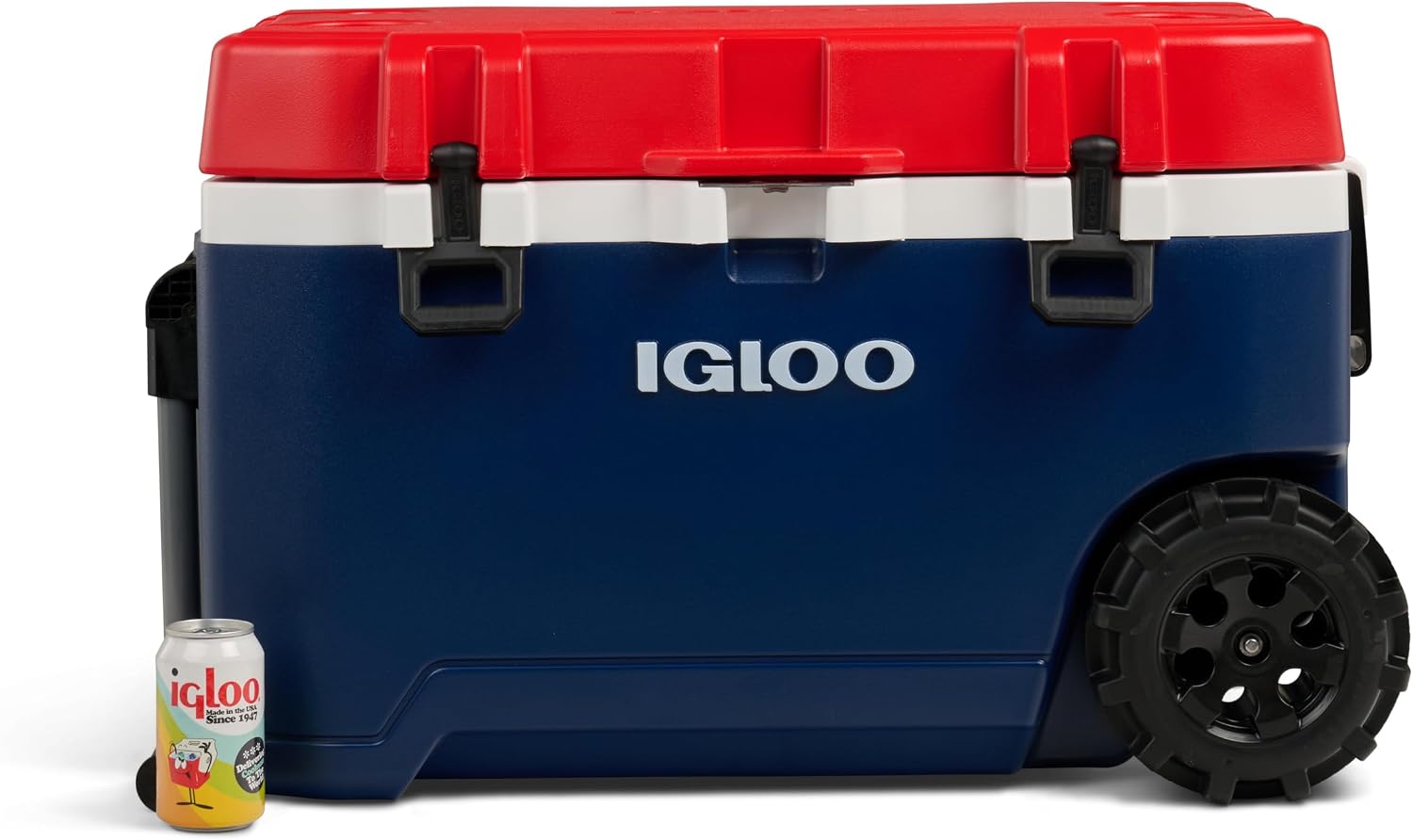 Igloo Trailmate 75Qt Wheeled Cooler, Insulated Hard Shell Ice Chest, Americana