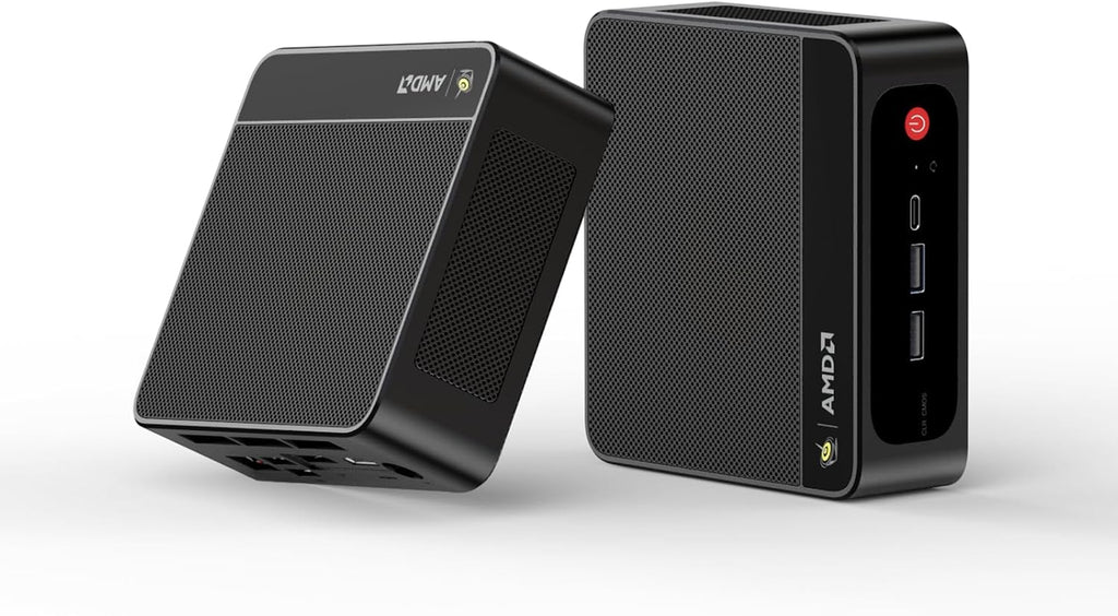 Beelink SER5 MAX Mini PC, AMD Ryzen 7 7735HS (8C/16T, Up to 4.75GHz) Mini Computer, 24GB LPDDR5, 1TB NVMe M.2 SSD, Triple Display/ WiFi6/ BT5.2/2.5Gbps LAN Mini Desktop Computer