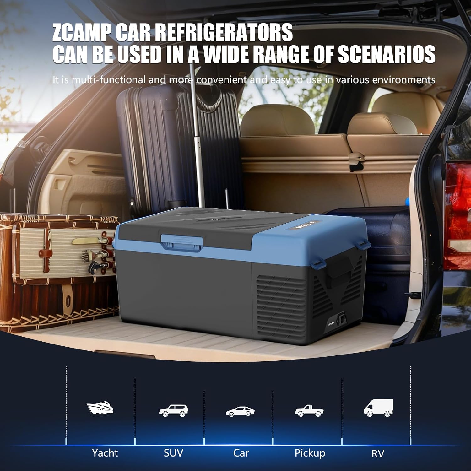 KI15 12 Volt Refrigerator,Portable Freezer,16 Quart(15L) Car Cooler,12V Car Fridge,12/24V DC 100-240V AC for Camping, Travel, Truck, RV, Boat -4℉~68℉