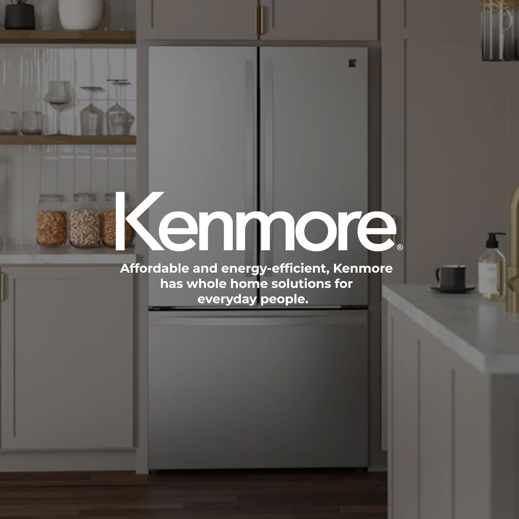Kenmore 36' French Door Refrigerator with Freezer - Accela Chill, Adjustable Shelving, Humidity Controlled Crispers, ENERGY STAR Certified, 20.3 cu. ft. Capacity, Fingerprint Resistant Stainless Steel
