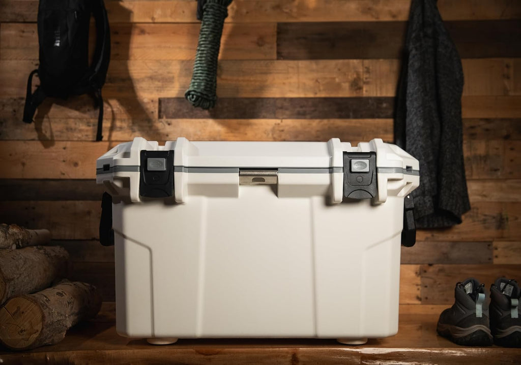 BluBox Hard Cooler Box, Heavy-Duty for Extended Outdoor Use, Camping, Fishing, White