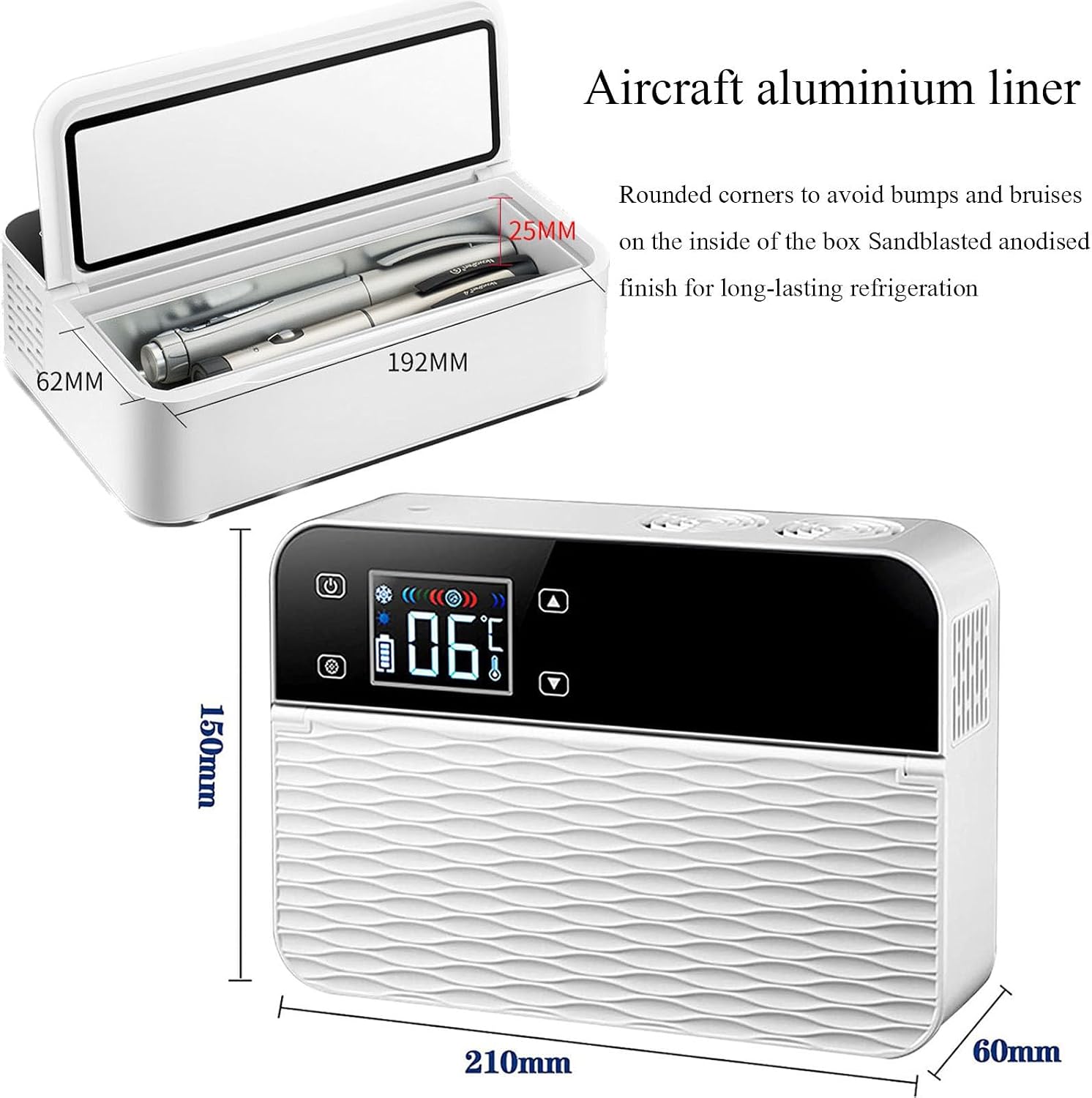 Insulin Cool Box Refrigerator Insulin Fridge Box Car Electric Cooler,Insulin Cooler,Travel,Home-Portable Insulin Cooler,Insulin Cooler Bag Insulin Cooler