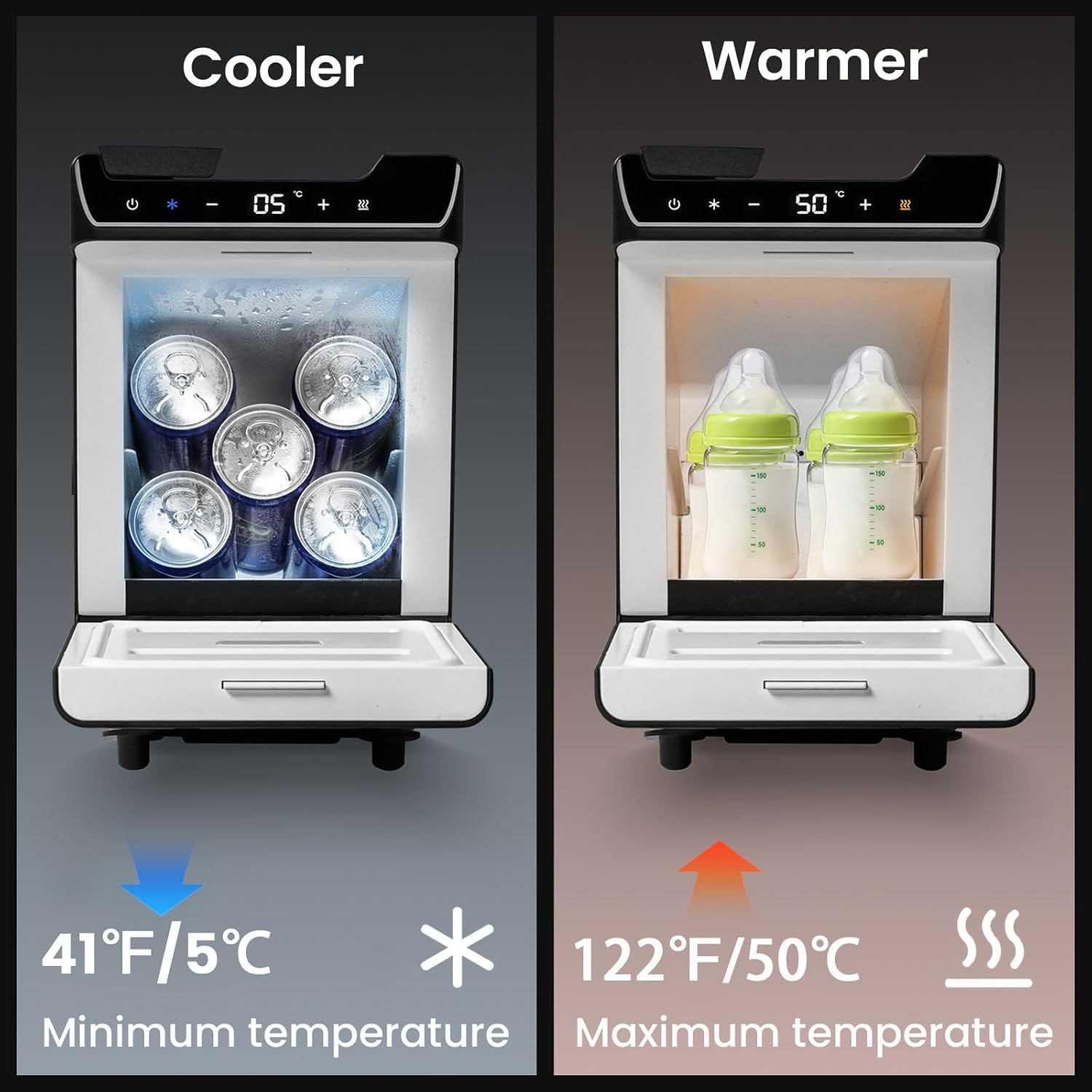 Car Refrigerator for Tesla Model Y Juniper, Rear Center Console Fridge for Model Y 2026~2025, Cooler & Warmer, Portable Freezer for Camping Commuting Sports & Traveling
