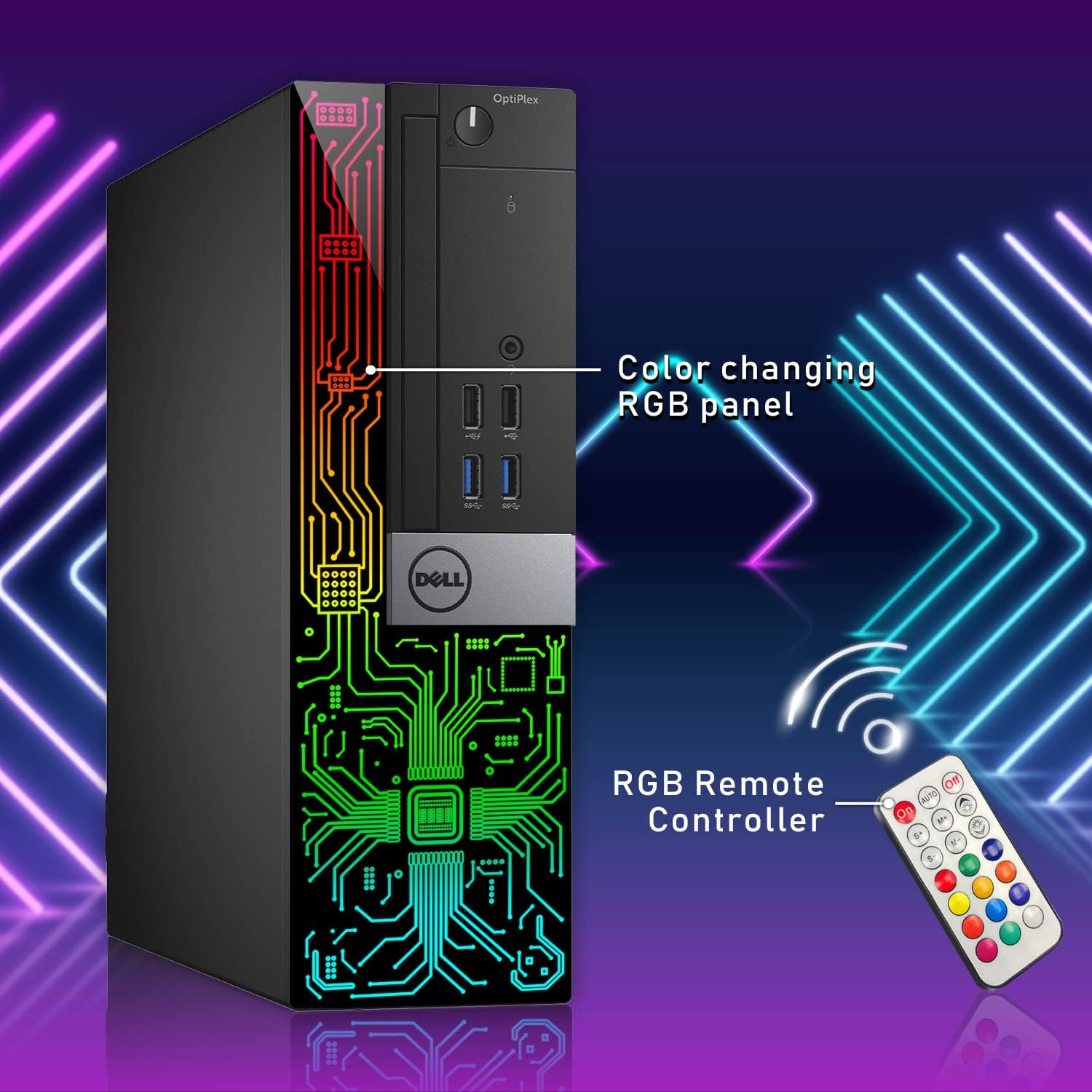 Dell OptiPlex 3060 SFF RGB Computer PC, Intel Core i5-8500, GeForce GT 1030 2GB GDDR5, 16GB RAM, 512GB NVMe, 1TB HDD, 22 Inch HDMI Monitor, Gaming Headset, WiFi, Bluetooth, Windows 11 Pro (Renewed)