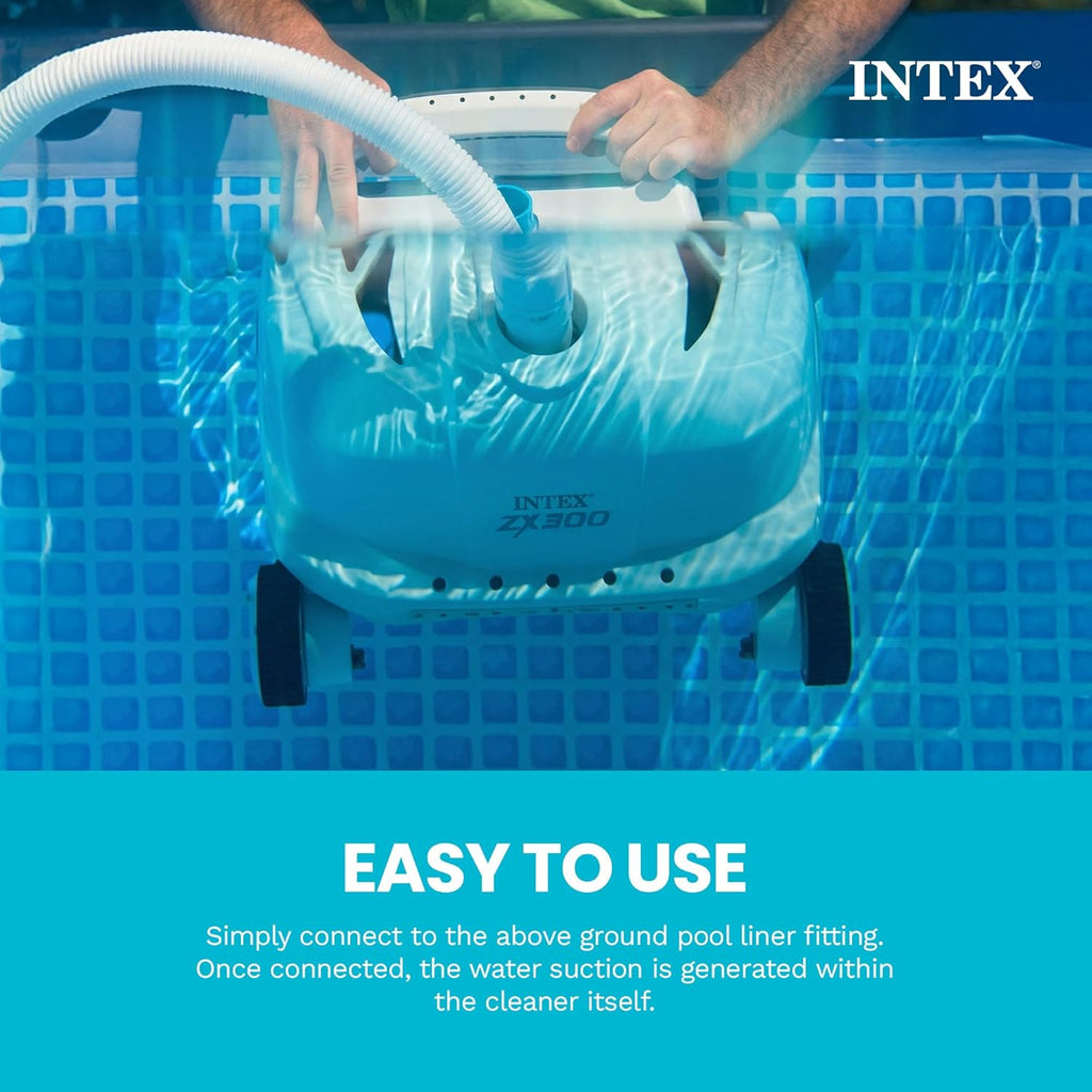 INTEX 26363EH Ultra XTR 24ft x 12ft x 52in Above Ground Swimming Pool Set with Sand Filter Pump and Deluxe Automatic Vacuum Cleaner