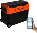 Portable Car Refrigerator with wheels, 12 Volt Freezer, 52.8 Quart (50 Liter) Dual Zone Cooler -4℉~68℉, WIFI APP Control Fridge 12/24V DC and 100-240V AC for RV, Truck, Boat, Camping