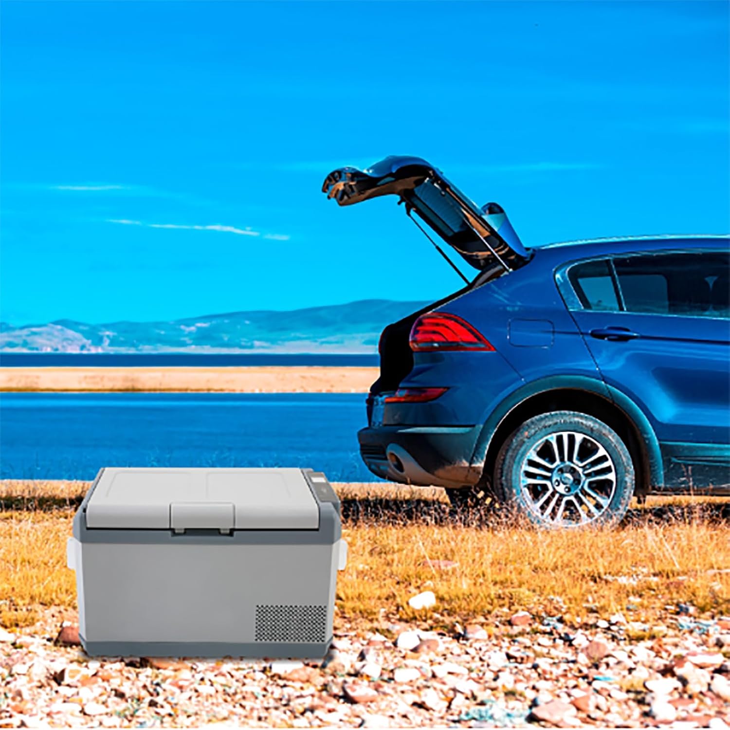 Car Refrigerator, Portable Car Freezer, 36 Liter Capacity, Fast Cooling 12V Car Fridge Freezer, Cool Down To About 20°C, Simple Control Panel and Space-Saving, Easy To Carry, For Dorm, Office