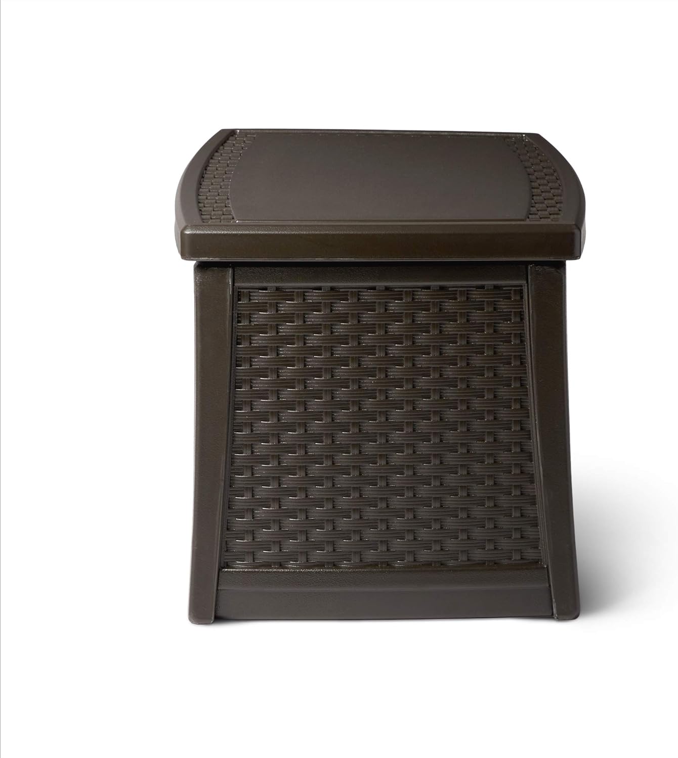 Suncast Elements Outdoor Resin Wicker Coffee Table with Storage, Java (2 Pack)