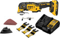 DEWALT 20V MAX XR Oscillating Multi-Tool Kit, Oscillating Tool Accessories, Cordless, 3-Speed, Quick Blade Change, Sand Paper, Blades, Battery and Charger Included (DCS356D1)