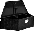 AUTOSAVER88 39' Trailer Tongue Box, Heavy Duty Aluminum Diamond Plate Trailer Tool Box, Waterproof Storage with Lock forTrucks, Trailers, and RVs
