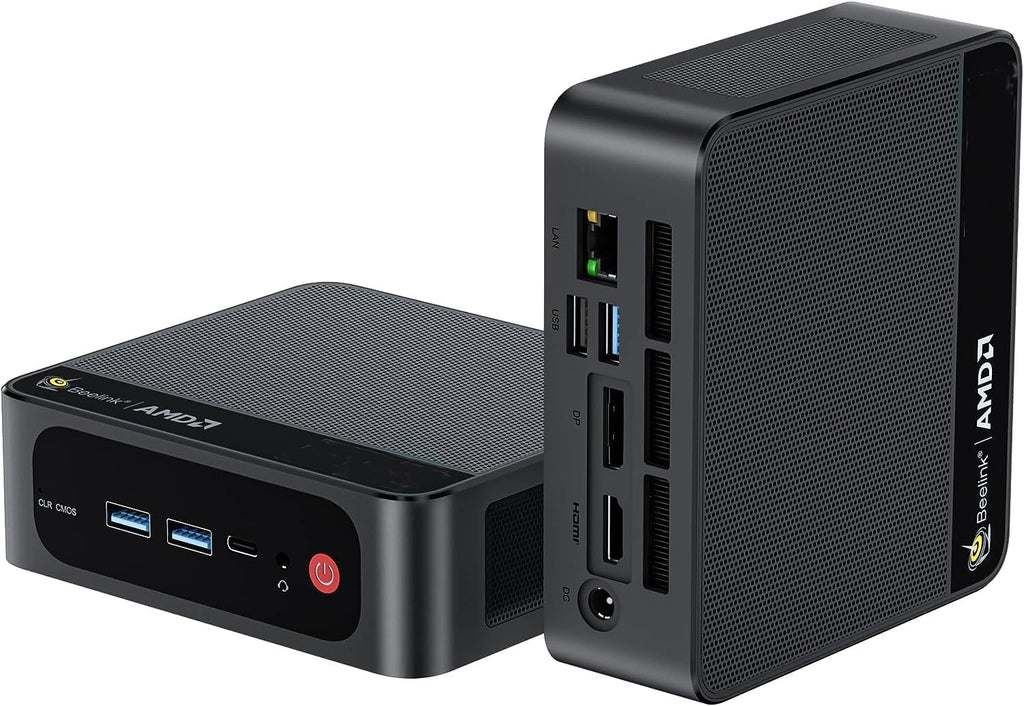 Beelink SER5 PRO Mini PC, AMD Ryzen 5 5625U Up to 4.3GHz 6C/12T,16GB RAM 500GB SSD, DP+ HDMI+ Type-C Triple Display, 2.5G LAN, WiFi 6 BT5.2, W-11 Pro Mini Computer