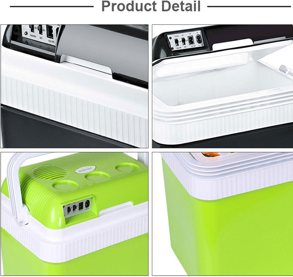 Car Refrigerator, Electric Cooler & Warmer with Handle 24 Liter Capacity Portable Thermoelectric Fridge for Car, RV, Truck, Van, Boat for Camping, Travel, Fishing Outdoor,C