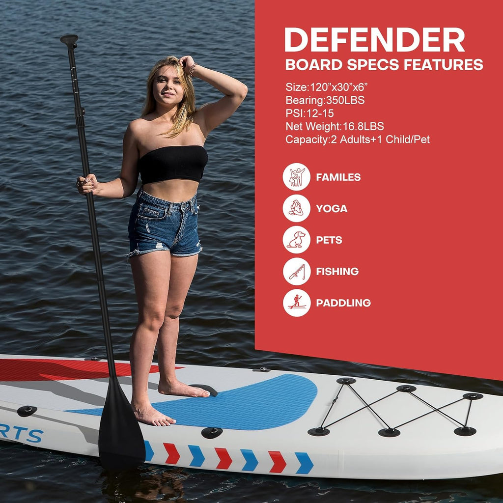 Panana Inflatable Stand Up Paddle Board, 10' SUP Paddleboard Kayak, Blow Up Paddle Boards for Adults Youth with Accessories Kit Anti-Slip EVA Deck