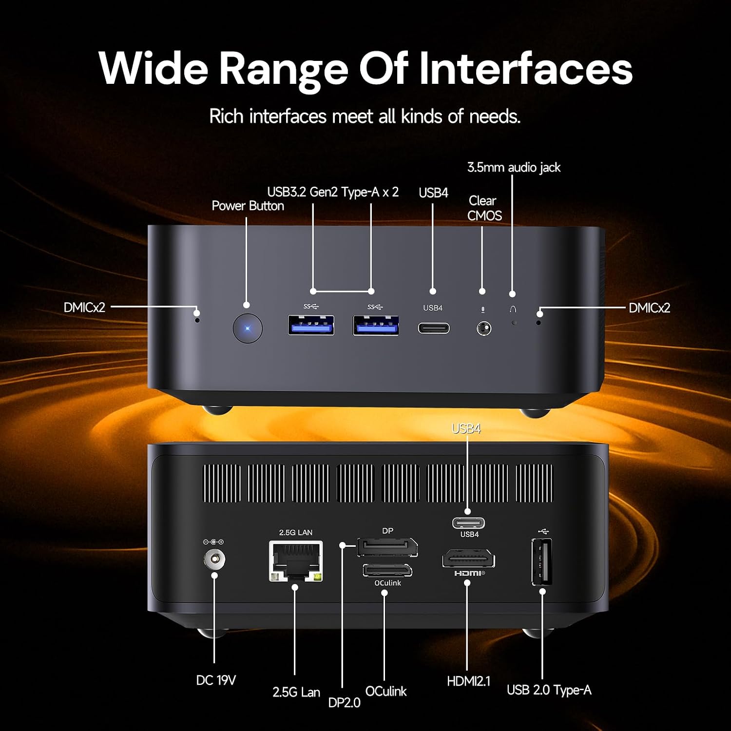 Reatan Mini PC Gaming OCuLink Radeon 780M 2600 MHz AMD Ryzen 7 255(Upgraded 8745HS) 32GB DDR5 1TB SSD RAM, Mini Computers, Built-in Dual Speakers, 2.5Gbps LAN,HDMI 2.1, 8K USB 4.0 Wi-Fi 7/BT5.4