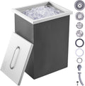 VEVOR Drop in Ice Chest, 14' L x 12' W x 18' H Stainless Steel Ice Cooler, Commercial Ice Bin with Cover, 40 qt Outdoor Kitchen Ice Bar, Drain-Pipe and Drain Plug Included, for Cold Wine Beer