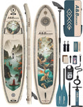 ABBOARD Inflatable Stand Up Paddle Board - Extra Wide Fishing Paddleboard with Sup Accessories Youth/Adults