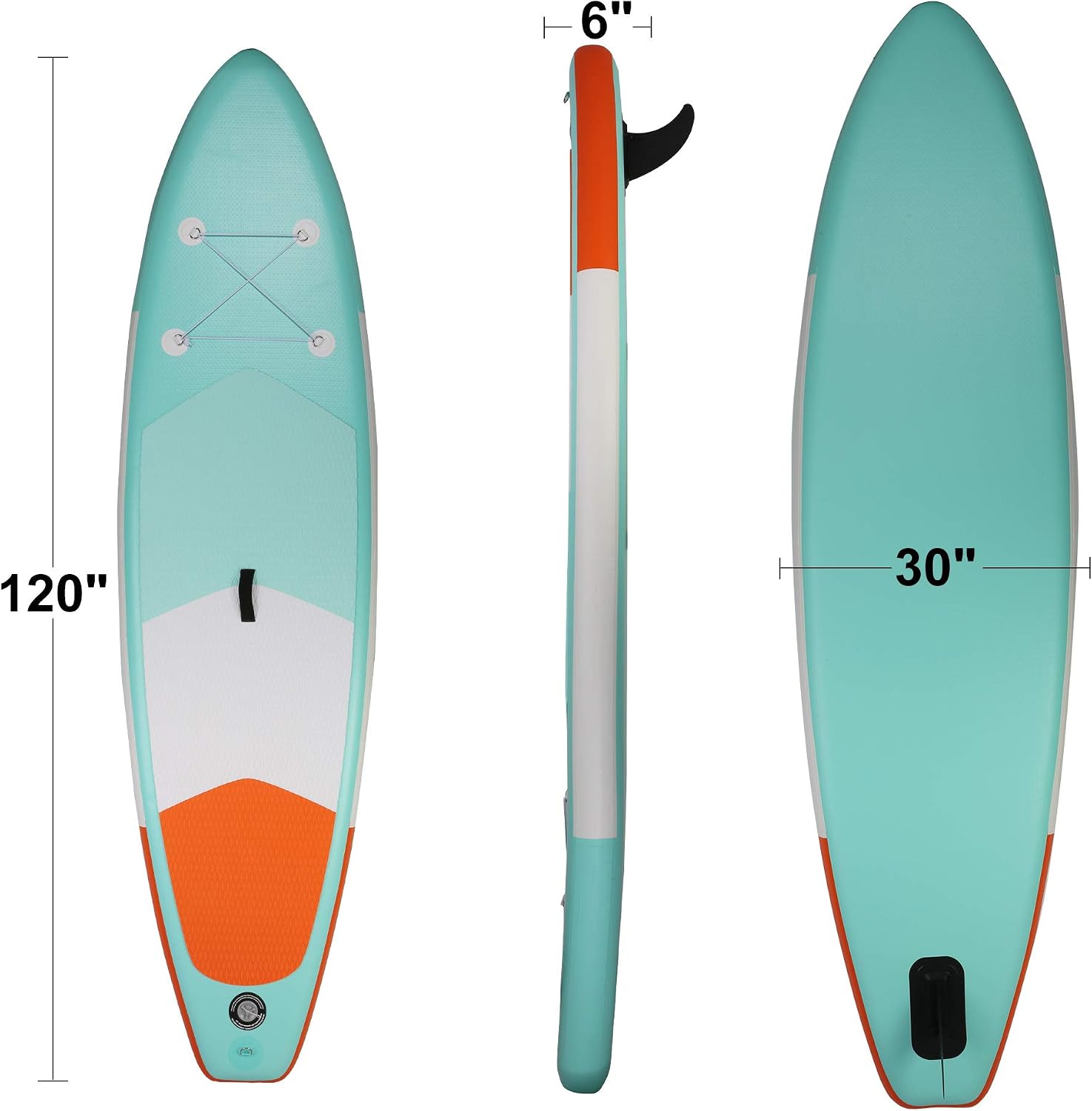 Inflatable Stand Up Paddle Board W SUP Accessories & Backpack Leash Double Action Hand Pump Repair Kit