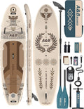 ABBOARD Inflatable Stand Up Paddle Board - Extra Wide Fishing Paddleboard with Sup Accessories Youth/Adults