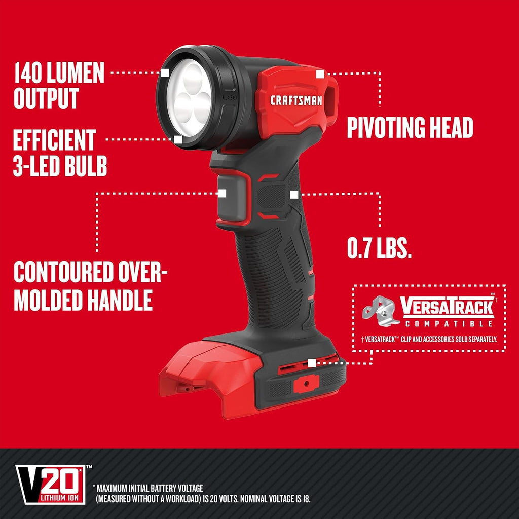CRAFTSMAN V20 Cordless 6-Tool Power Tool Combo Kit with 2 Batteries and Charger (CMCK600D2)