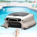 Robotic Pool Cleaner,Cordless Solar Robotic Pool Skimmer,with 7800mah Battery+10l Waste Collection Drawer+Remote Control+Auto Obstacle Avoidance,for Cleaning Hair,Fallen Leaves